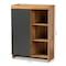 Baxton Studio Caspian Modern and Contemporary Two-Tone Grey and Oak Brown Finished Wood Shoe Cabinet 179-11216-Zoro - alternate 2